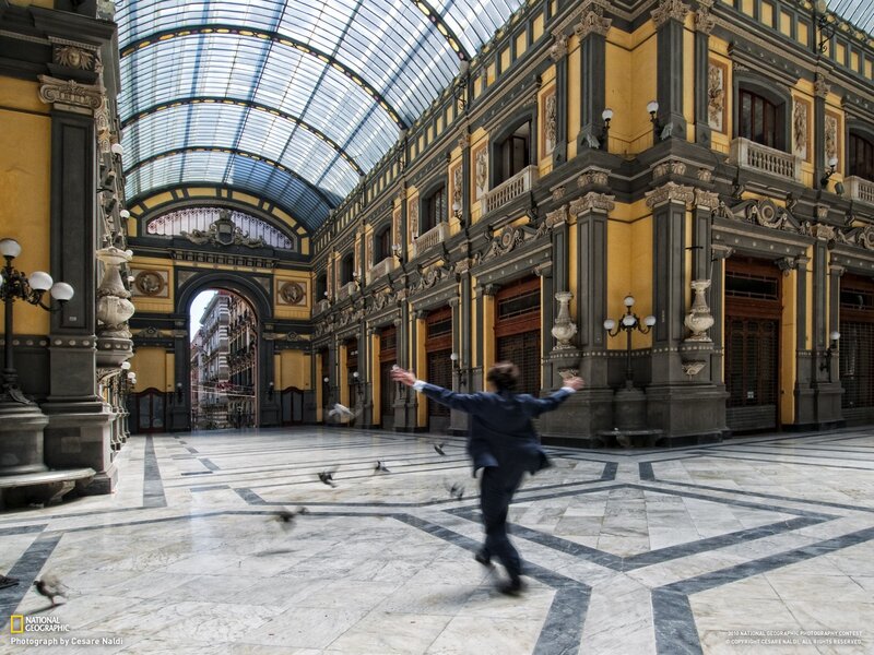 Man Running in Hall