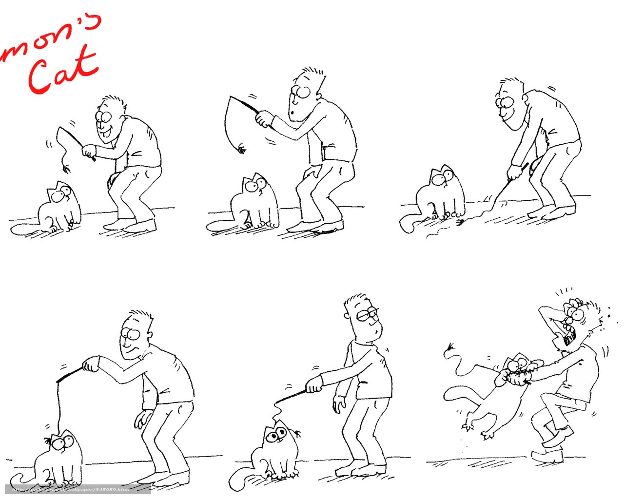 man's cat comic strip