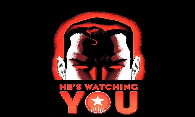 Man's Face in Red Light — Dramatic, Comic, Star