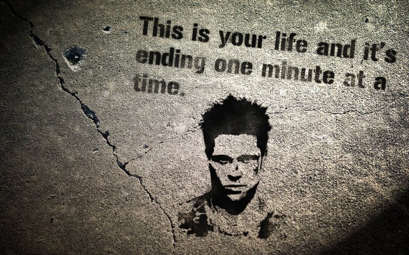Man's Face on Concrete