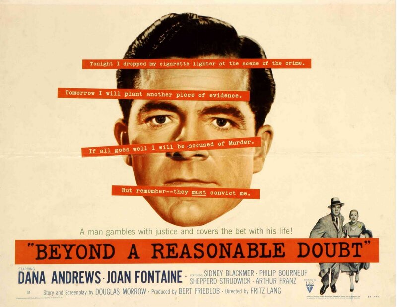 Man's Face on Poster — Red, Dramatic