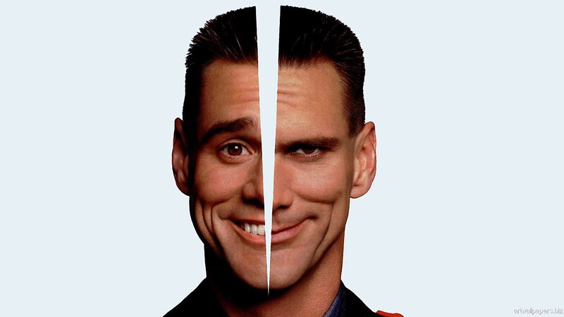 Man's Face Split Down Middle