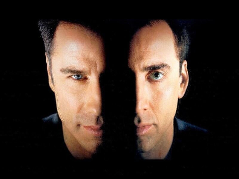 Man's Face Split in Half