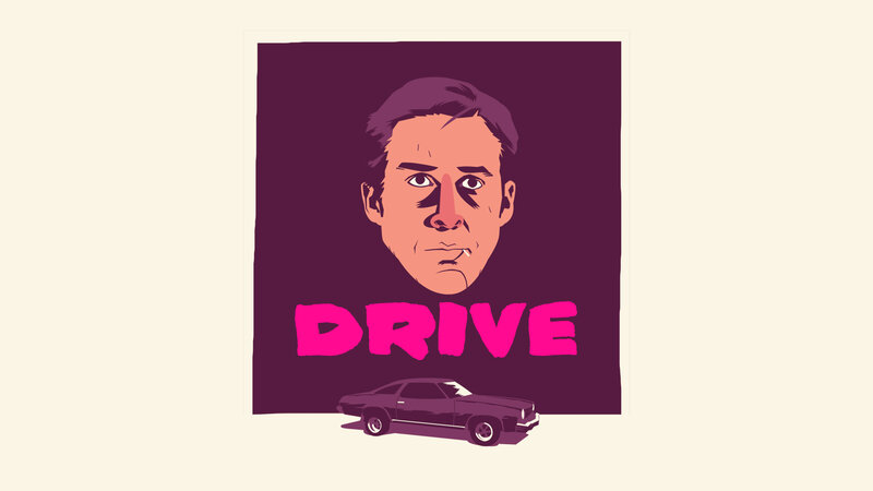 Man's Face with Car