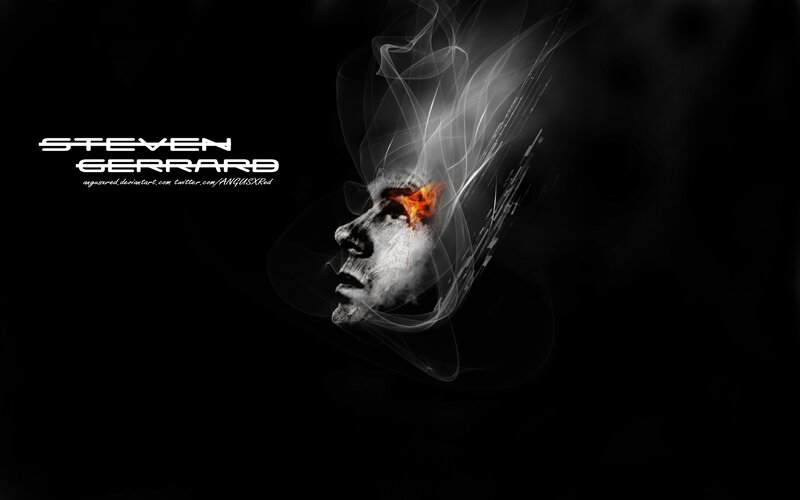 Man's Face with Fire