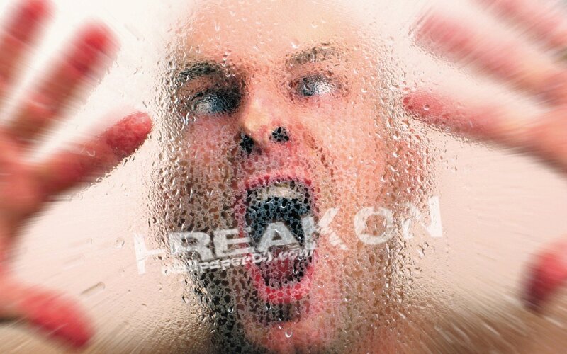 Man Screaming Behind Glass — White