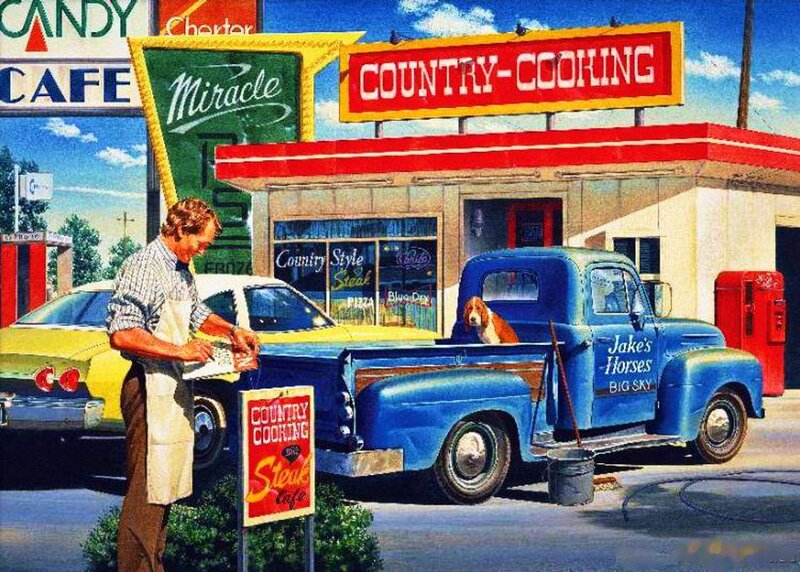 Man Serving Food at Truck