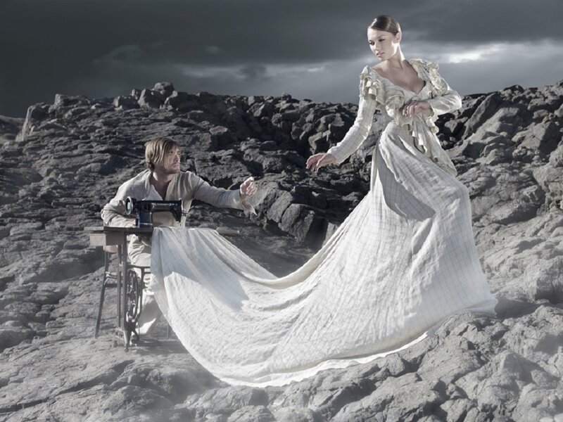Man Sewing Dress