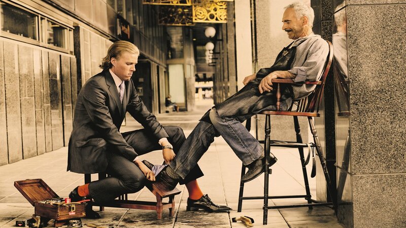 Man Shining Shoes