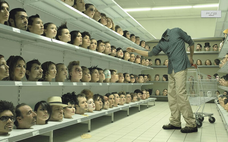 Man shopping for human heads