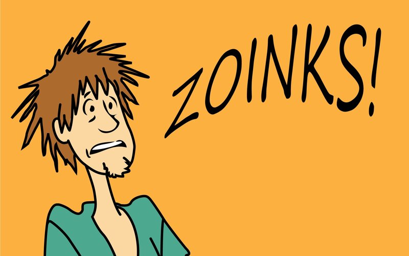 man shouting zoinks