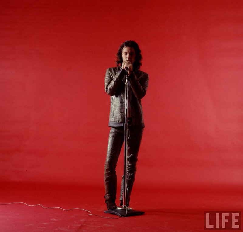 man singing into microphone