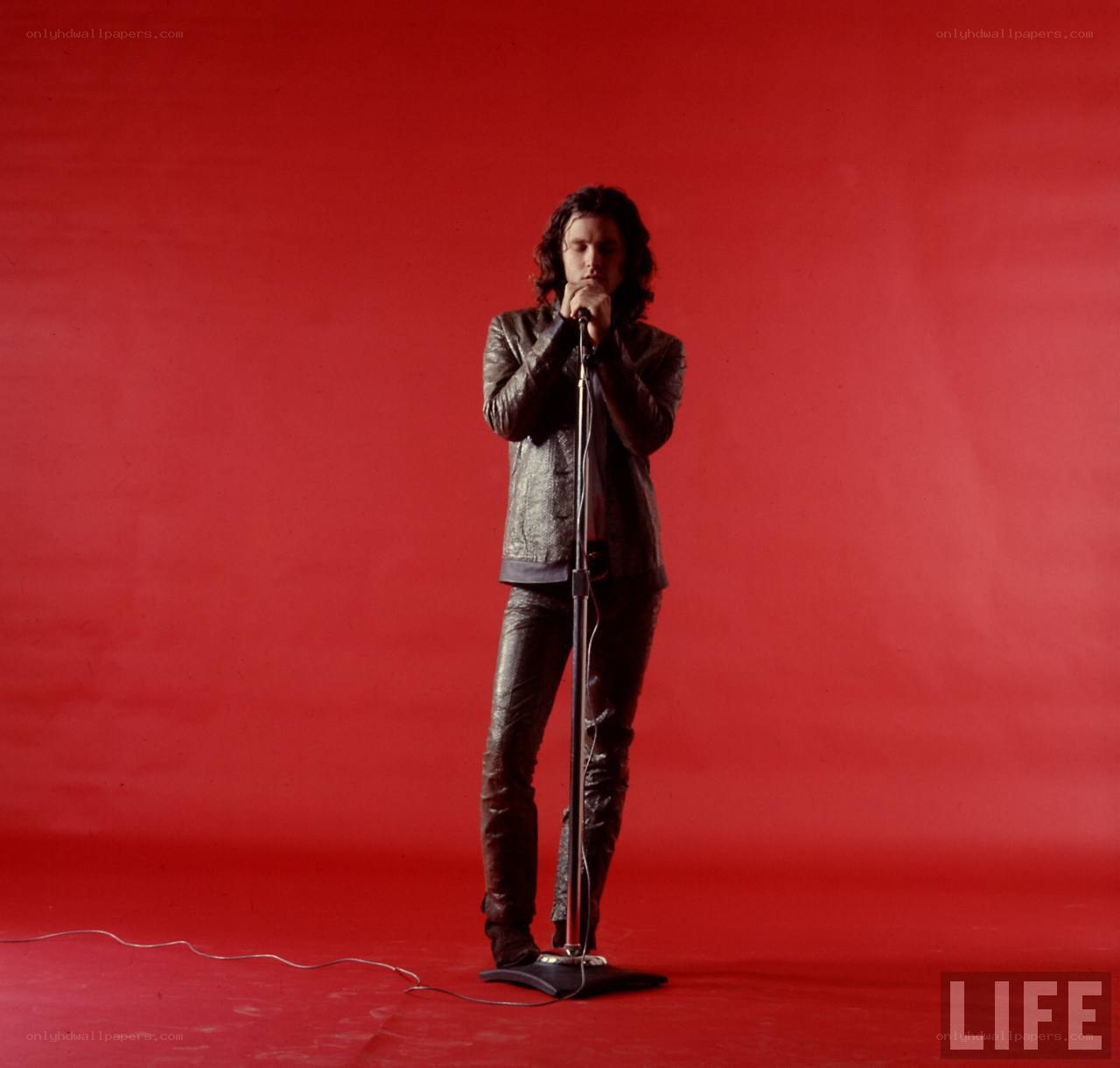 man singing into microphone