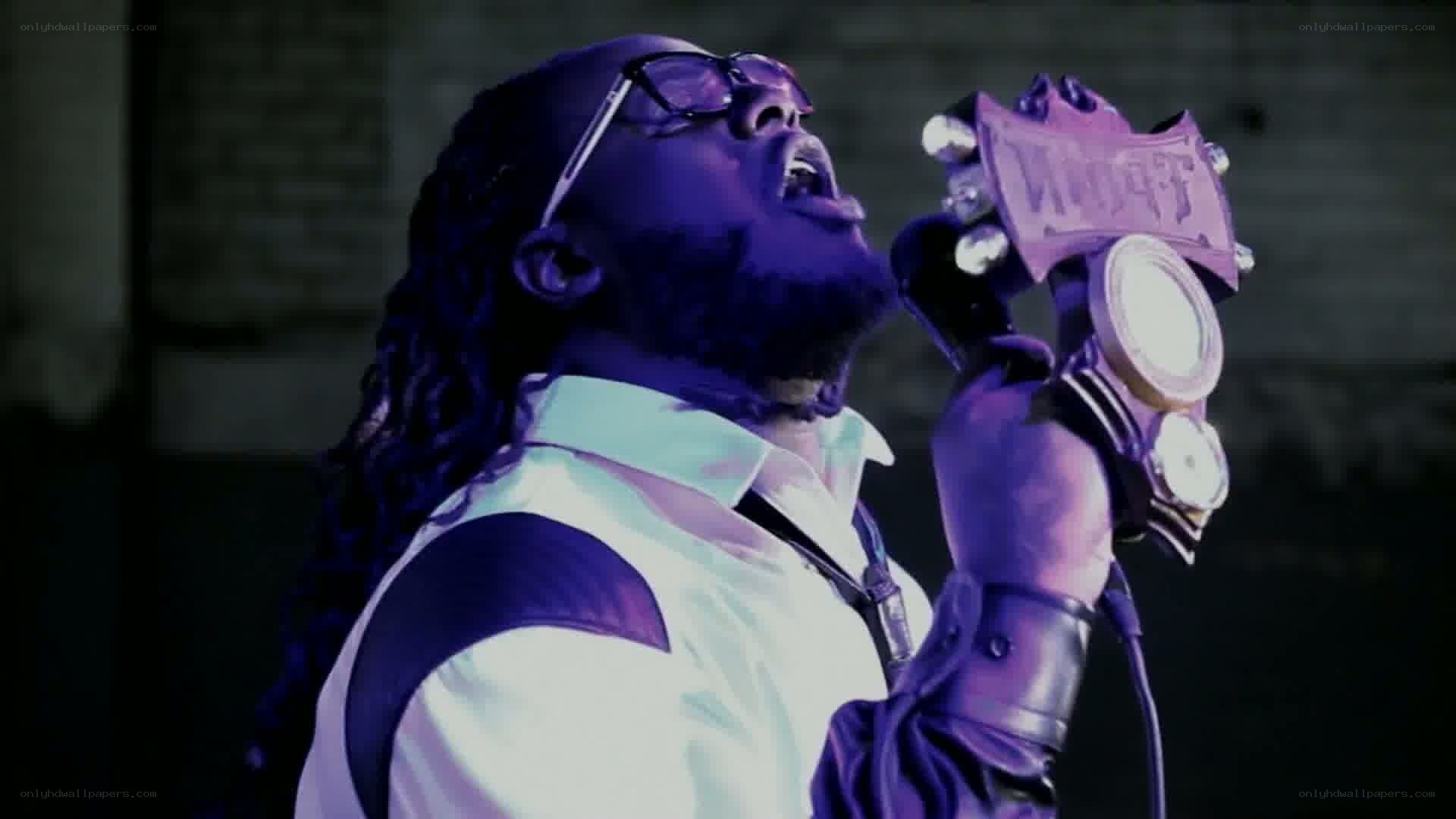 man singing into microphone