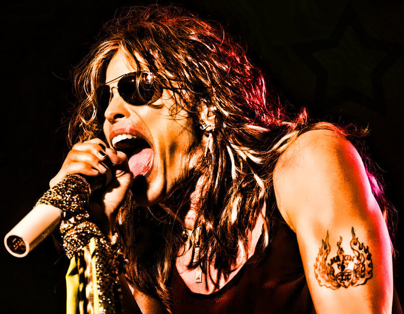 Man Singing into Microphone — Black, Dramatic, Night, Photograph, Sunglasses