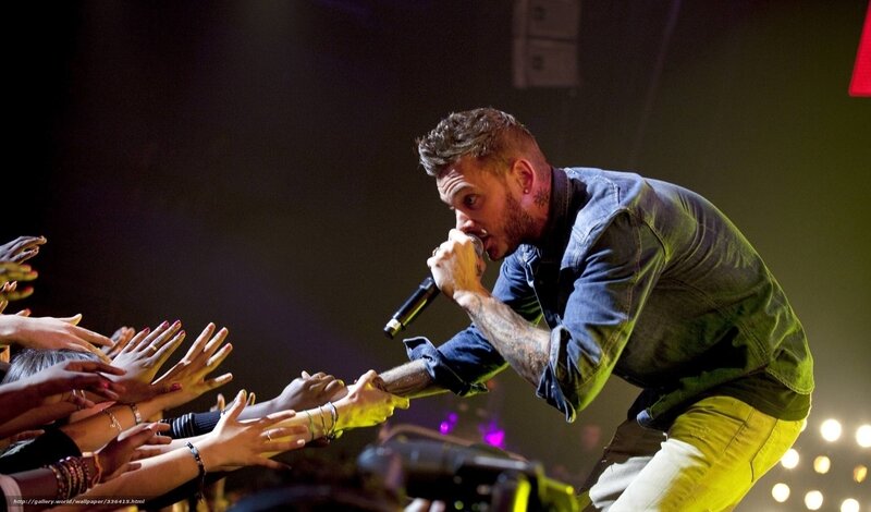 Man Singing into Microphone — Black, Energetic, Night, Photograph