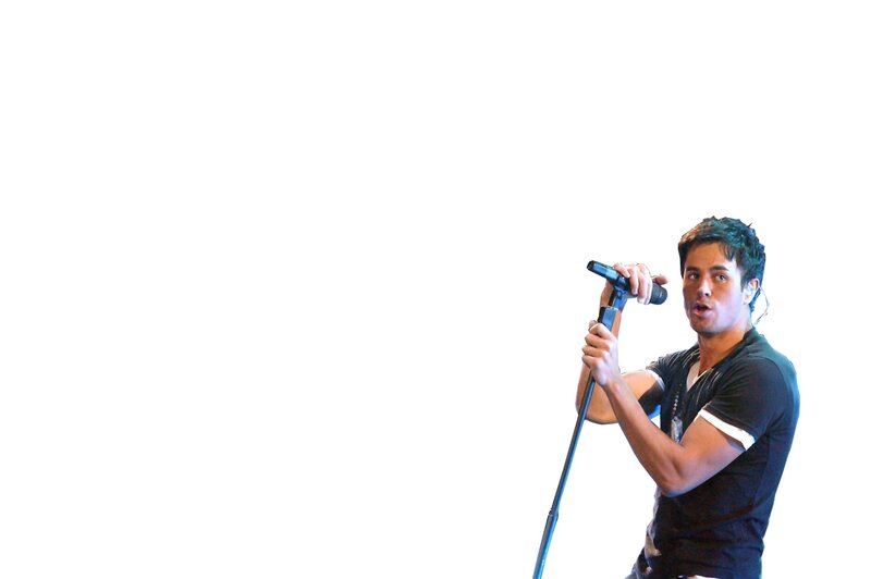Man Singing into Microphone — Black, Energetic, Photograph