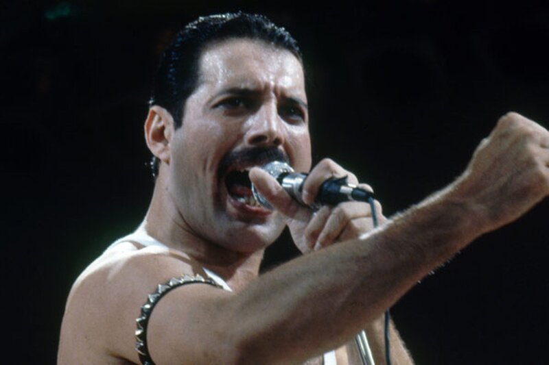 Man Singing into Microphone — Black, Intense, Night, Photograph, Sweat