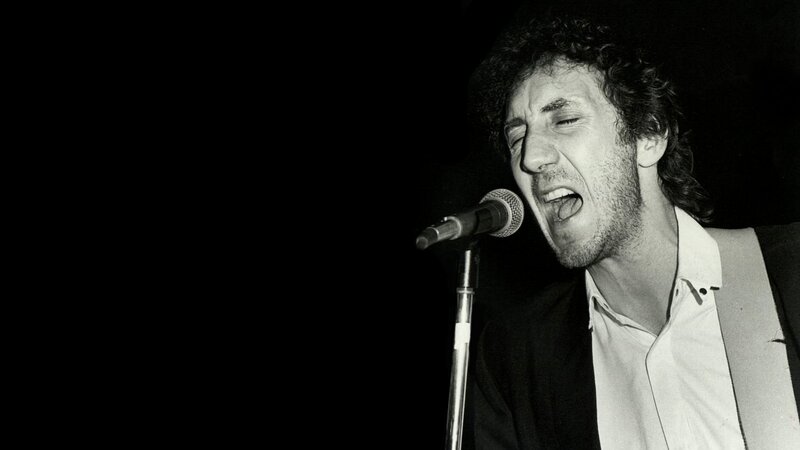 Man Singing into Microphone — Black, Intense, Night, Photograph