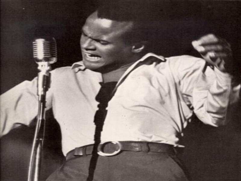 Man Singing into Microphone — Black, Intense, Photograph, Shirt
