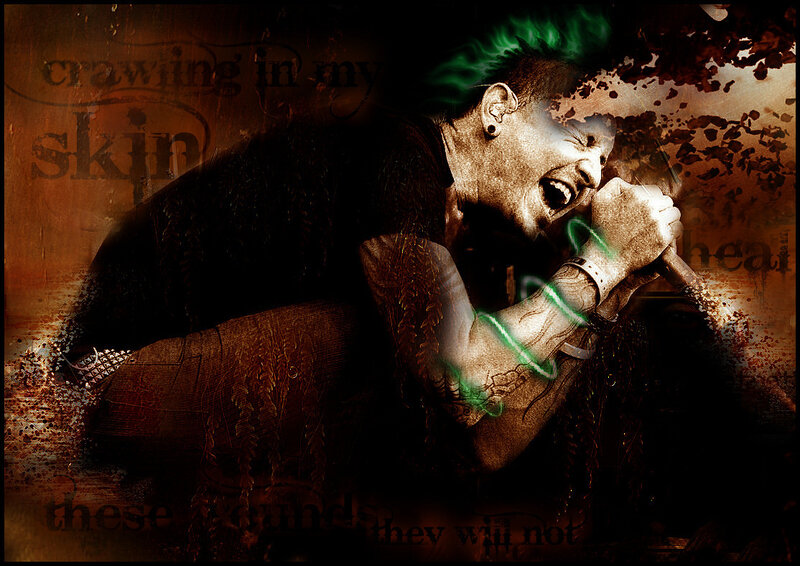 Man Singing into Microphone — Brown, Intense, Dramatic