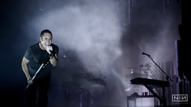 Man Singing on Stage — Black, Dramatic, Night, Photograph, Microphone, Keyboard