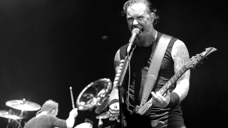 Man Singing on Stage — Black, Intense