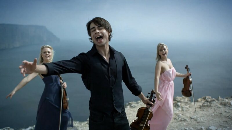 Man Singing with Violins