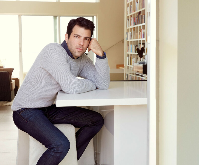 man sitting at a counter
