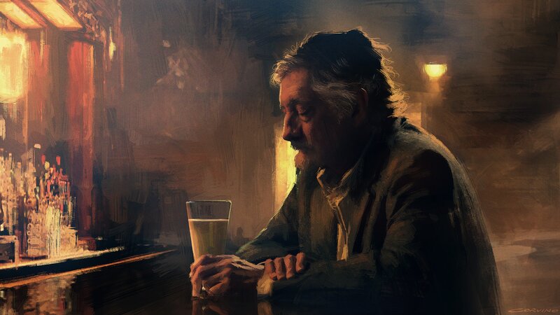 Man Sitting at Bar