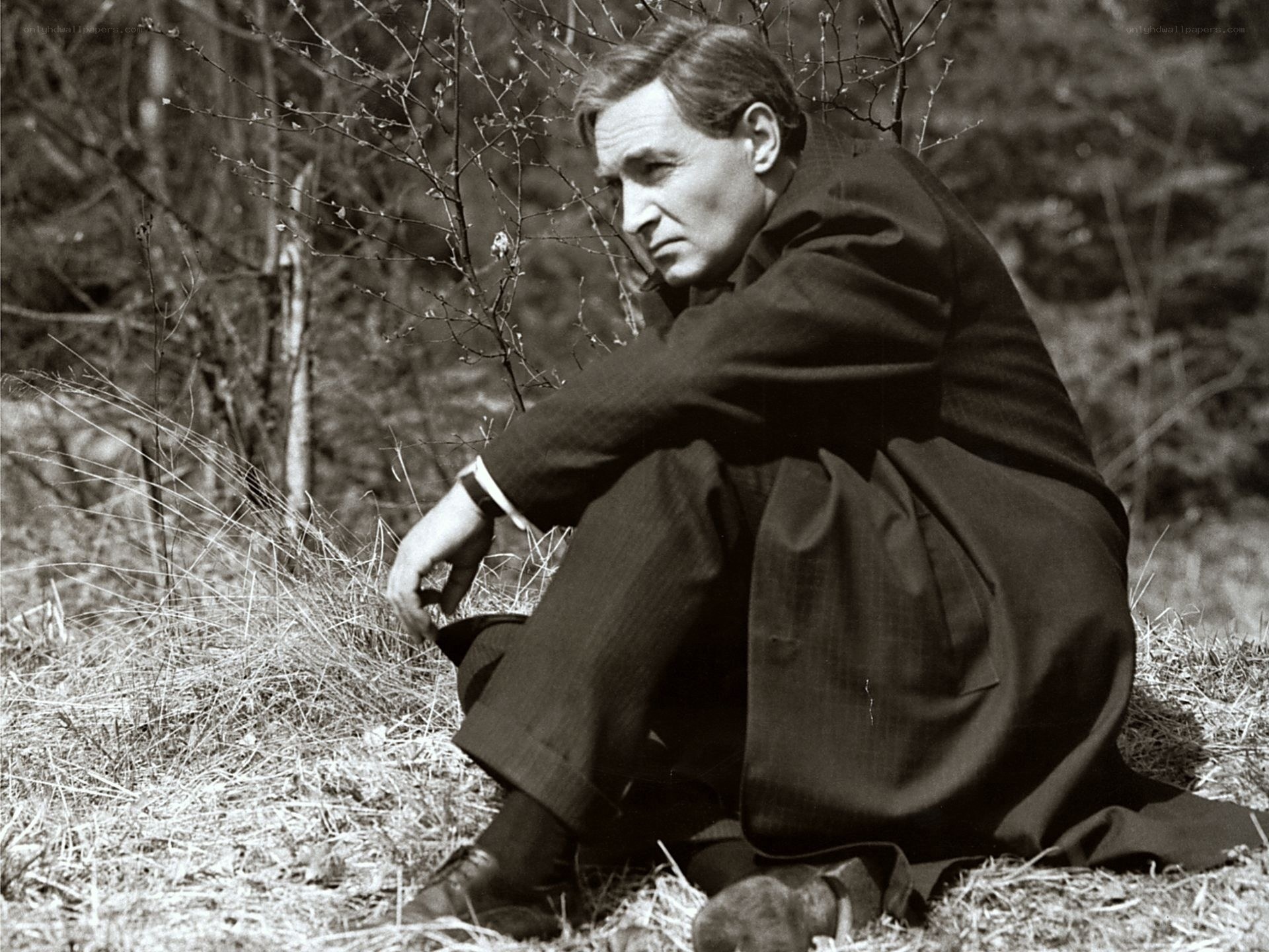 Man sitting in a field