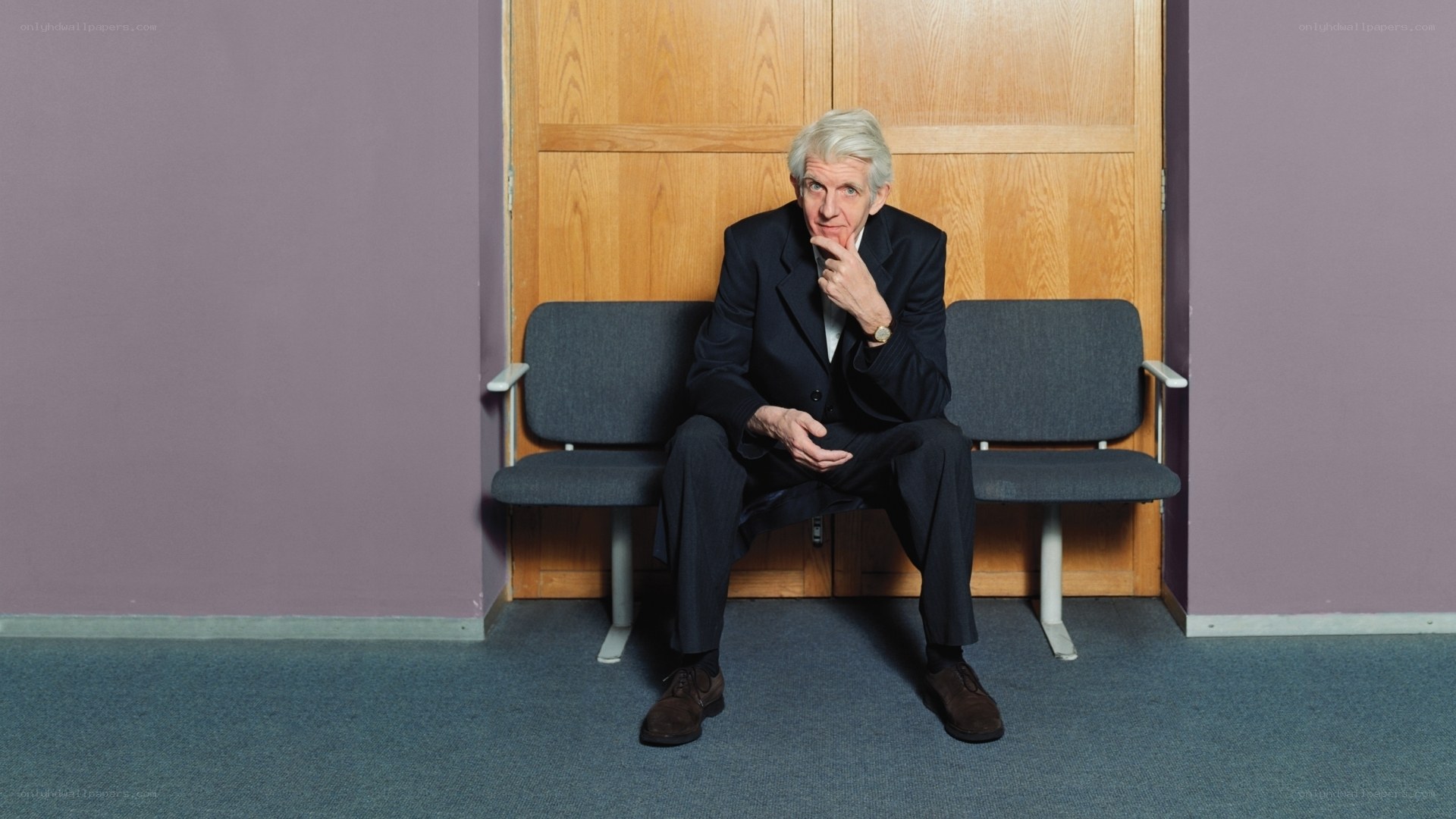 Man sitting in a waiting area