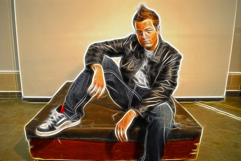 man sitting on a bench