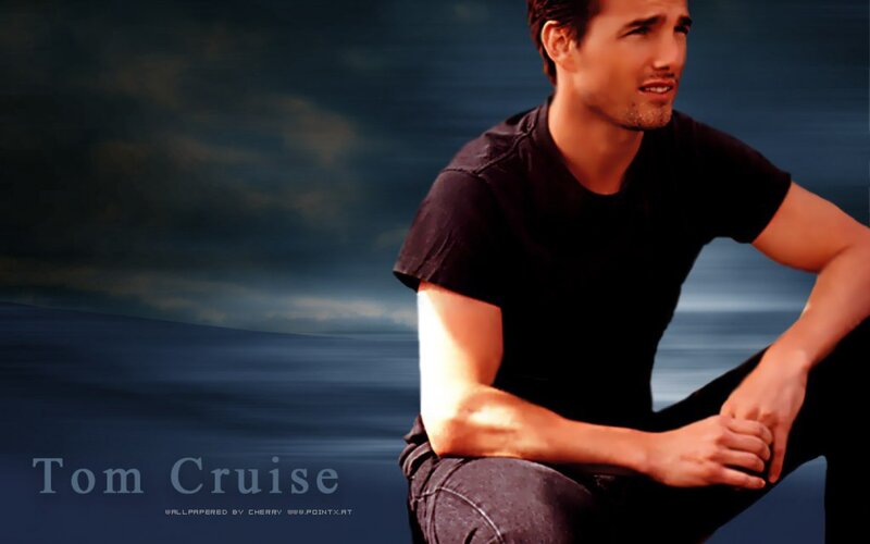 Man Sitting on Beach — Blue, Dramatic