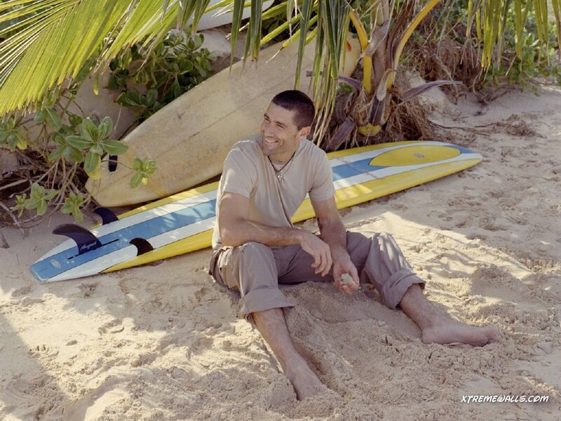 Man Sitting on Beach — Yellow