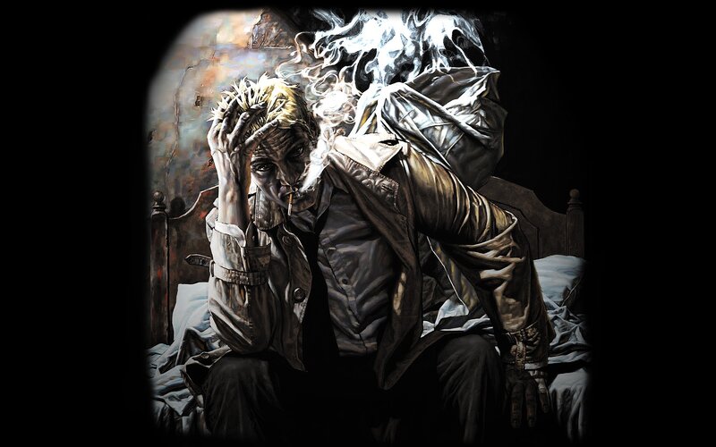 Man Sitting on Bed — Black, Dramatic