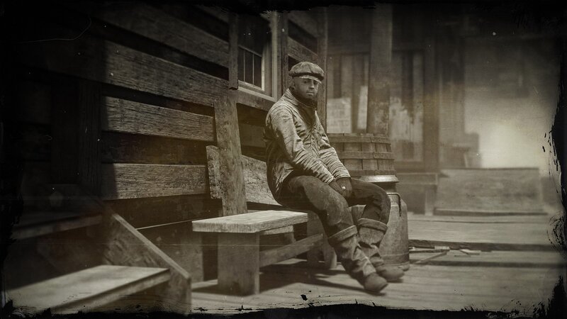Man Sitting on Bench — Black, Somber, 3d Render