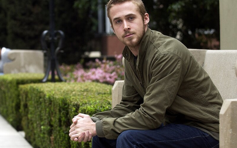 Man Sitting on Bench — Green, Contemplative