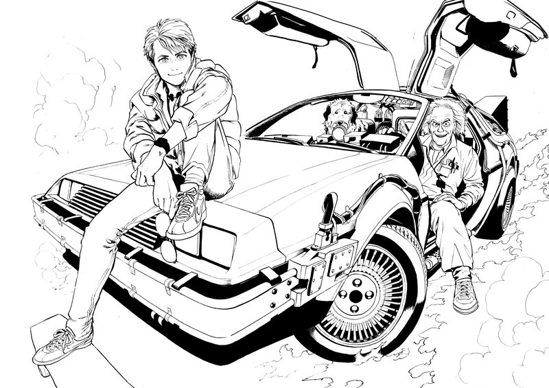 Man Sitting on Car — Black, Dynamic