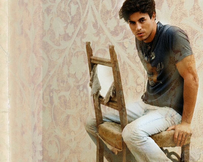 Man Sitting on Chair — Beige