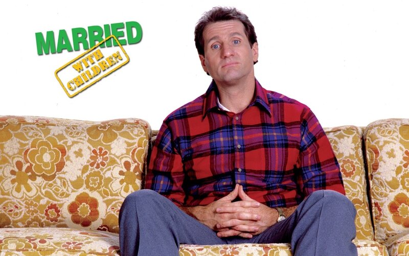 Man Sitting on Couch — Red, Neutral