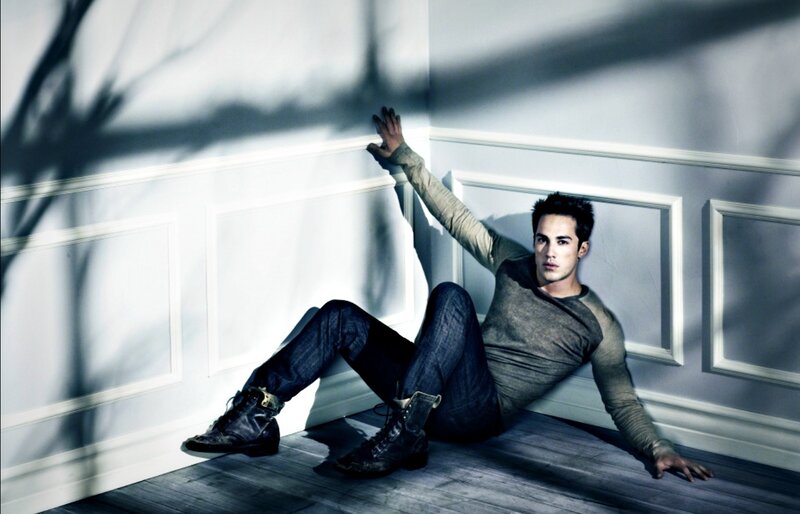 Man Sitting on Floor — Gray