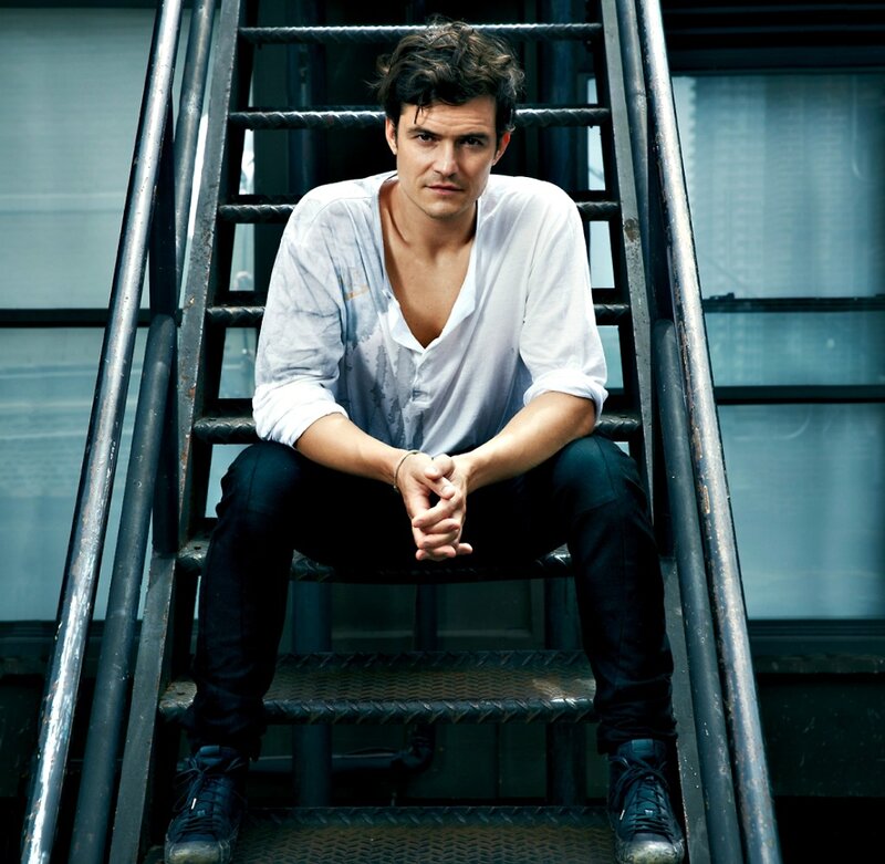 Man Sitting on Stairs — White