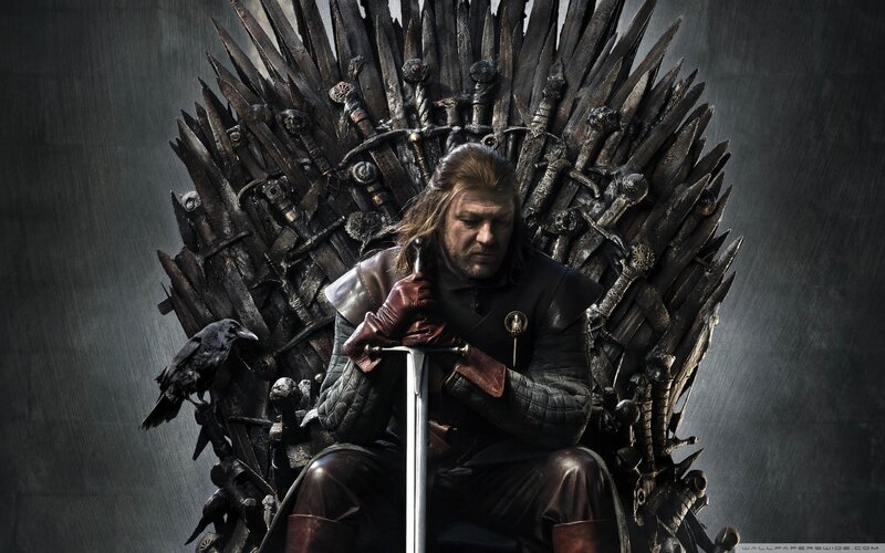 Man Sitting on Throne — Black