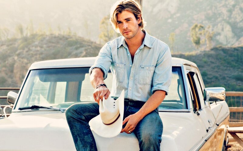 Man Sitting on Truck — White