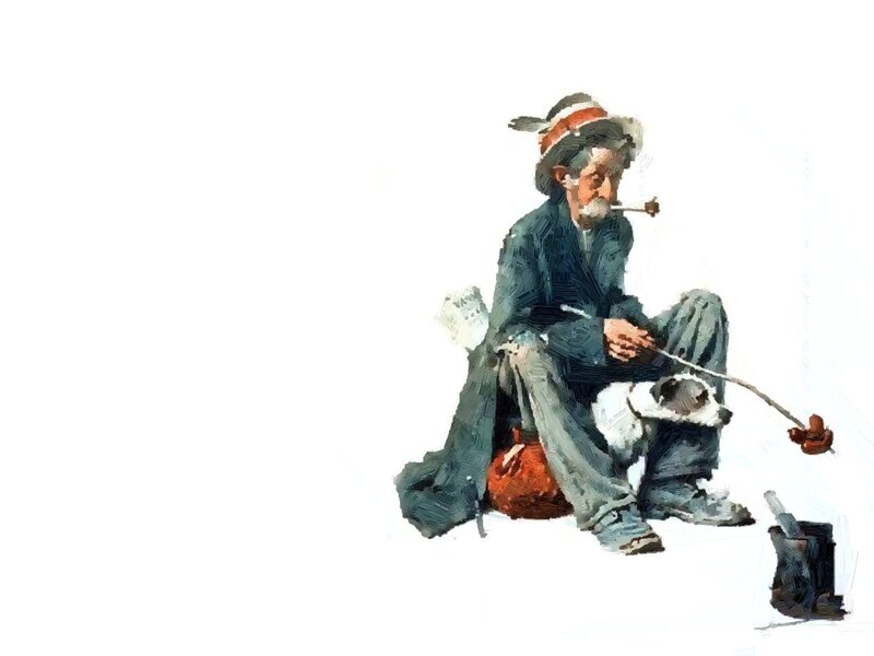 Man Sitting with Pipe