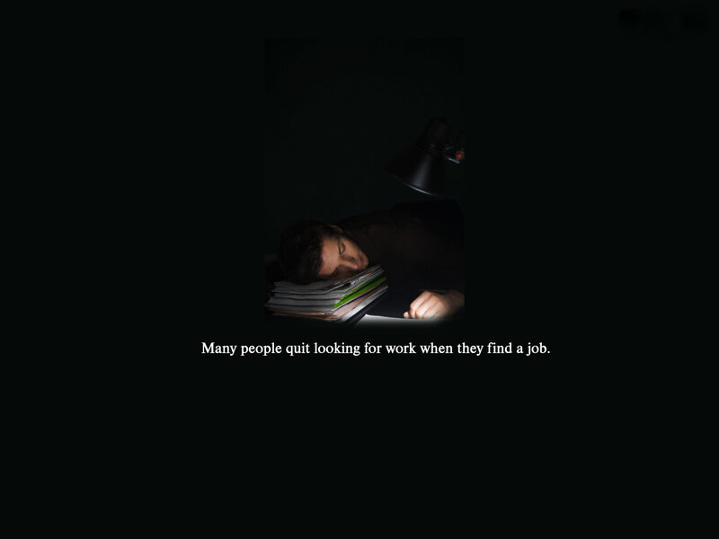 Man Sleeping at Desk — Black