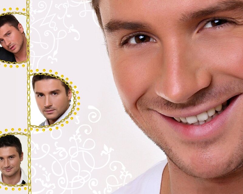 Man smiling in photo collage