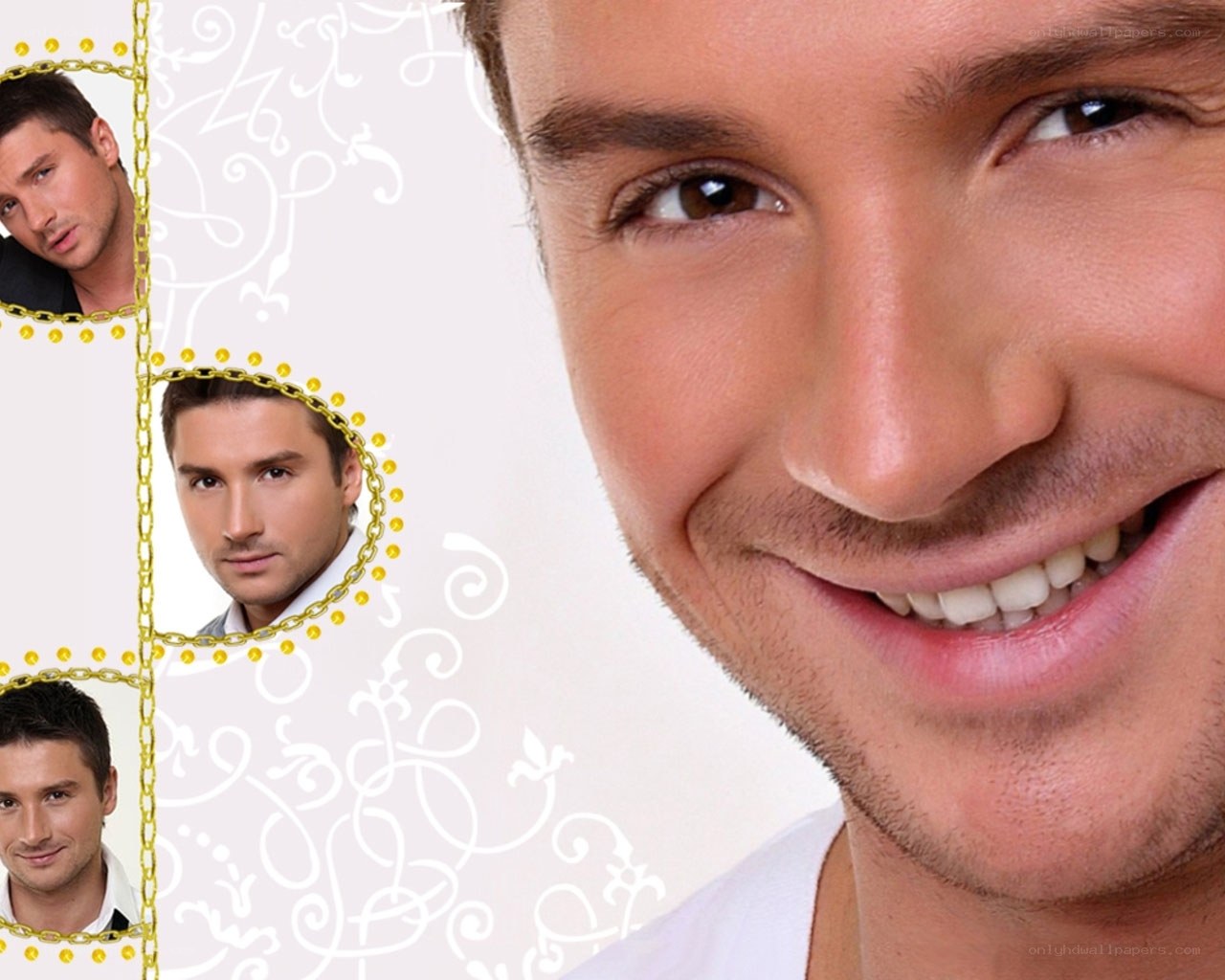 Man smiling in photo collage