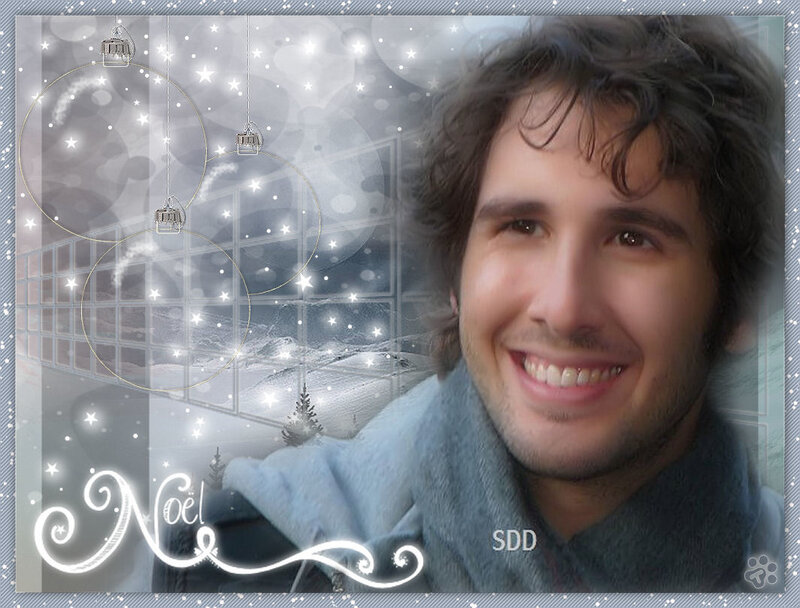Man smiling in winter scene